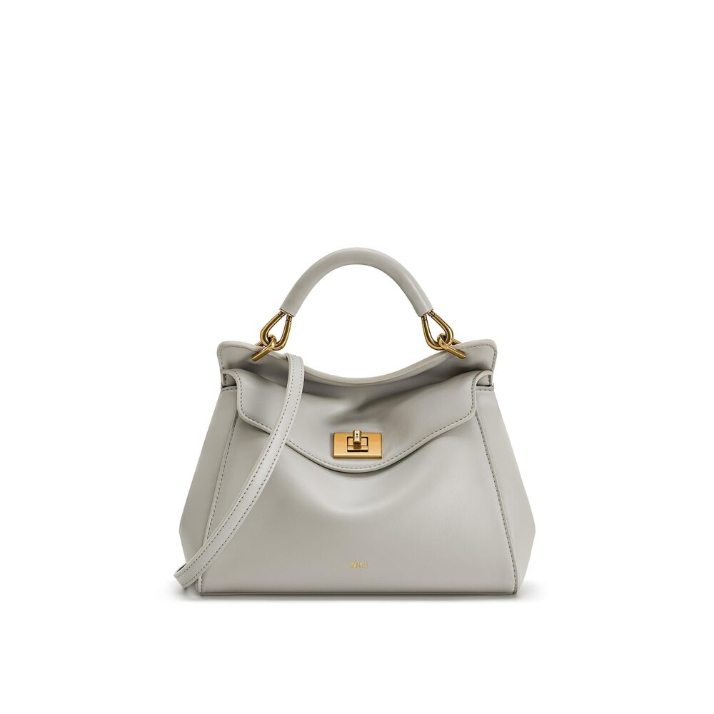 1653 Lucia Classic Top Handle Bag - Light Gray